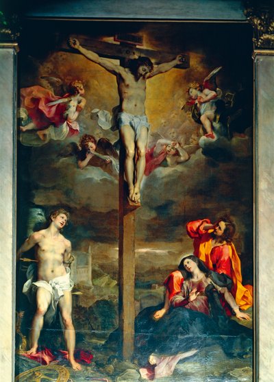 Kruisiging met Maagd en Heiligen door Federico Fiori Barocci or Baroccio