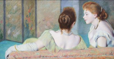 Frans:  Causerie
Italiaans: Sul divano door Federico Zandomeneghi