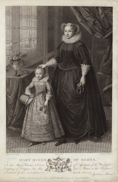 Portret van Mary, Koningin van Schotland, en haar zoon, James door Federico Zuccaro