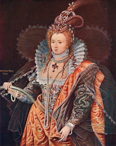Koningin Elizabeth. Een embleematisch portret door Zucchero door Federico Zuccaro