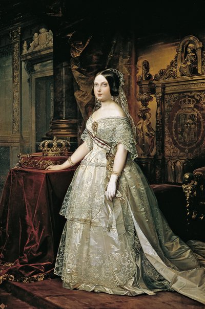 Portret van Isabella II van Spanje door Federico de Madrazo y Kuntz