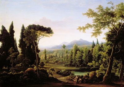 Uitzicht op de Villa van Hadrianus bij Rome door Fedor Mikhailovich Matveev