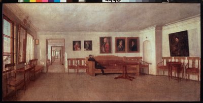 Interieur van het huis van A Semensky nabij Tver (Rusland) door Fedor Mikhailovich Slavyansky