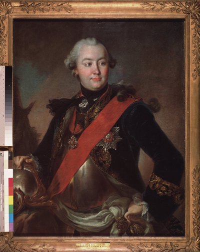 Portret van de militaire en politieke leider, favoriet van keizerin Catharina II, graaf Grigori Orlov door Fedor Stepanovich Rokotov