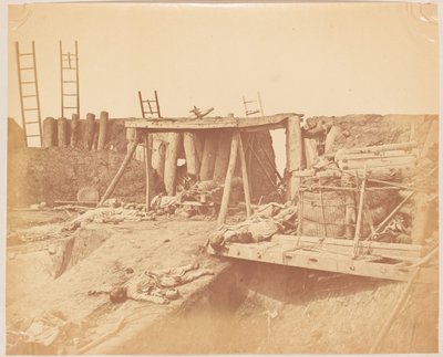 Interieur van het Taku Fort door Felice (1825-c.1908) Beato