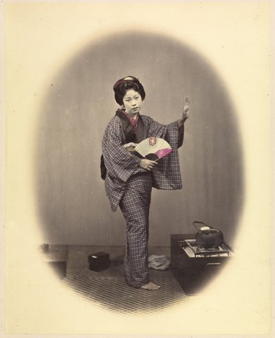 Dansend meisje 1868 Felice Beato door Felice Beato