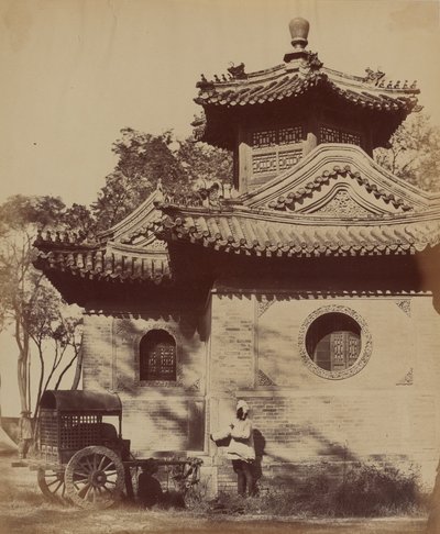 Moskee bij Peking Bezet door de Opperbevelhebber en Lord Elgin, Oktober 1860 door Felice Beato