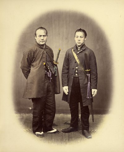 De Yakunins in half-buitenlandse klederdracht door Felice Beato