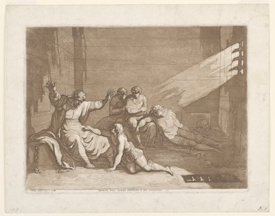 Graaf Ugolino della Gherardesca met zijn Zonen en Kleinzonen in de Gevangenis door Felice Giani
