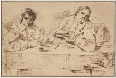 Zelfportret: schrijven in gezelschap door Felice Giani