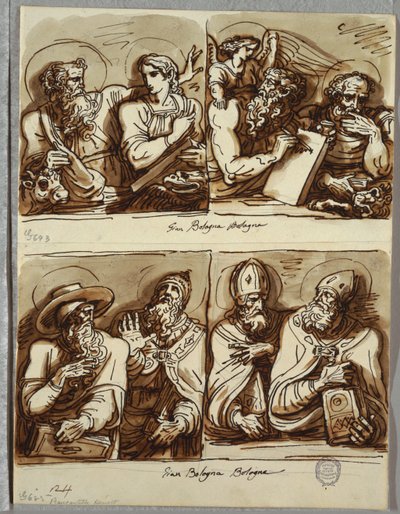 De vier evangelisten, studie naar Giambologna door Felice Giani
