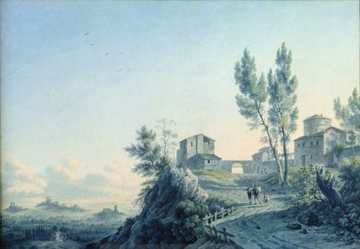 Castello di Lorenzetto, Castagneto, 1803 door Felice Marie Ferdinand Storelli