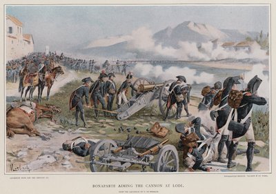 Bonaparte richt het kanon op Lodi door Felicien baron de Myrbach Rheinfeld