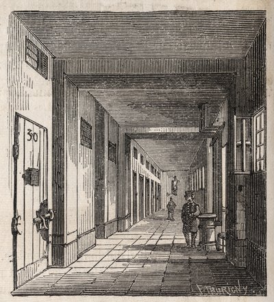 Parijs - Gevangenis de la Petite Roquette (gevangenis voor vrouwen en adolescenten) door Felix (after) Thorigny