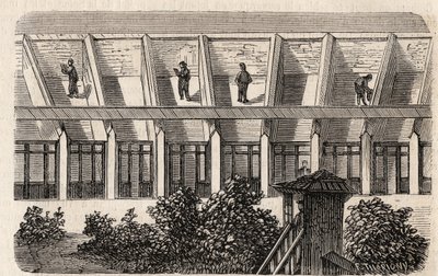 Parijs - Gevangenis de la Petite Roquette (gevangenis voor vrouwen en adolescenten) door Felix (after) Thorigny