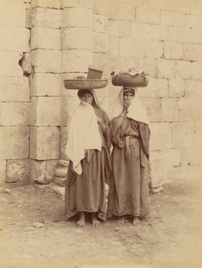 Vrouwen van Siloé, Palestina door Félix Bonfils