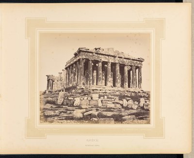 Griekenland: Het Parthenon in Athene door Félix Bonfils