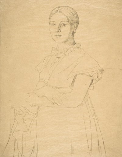 Madame Granger, naar Ingres door Felix Bracquemond