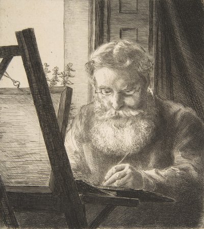 Portret van Edwin Edwards, 1872 door Felix Bracquemond