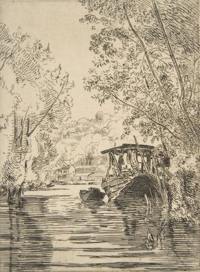 De boot van de verver Bas-Meudon, ca. 1868 door Felix Bracquemond