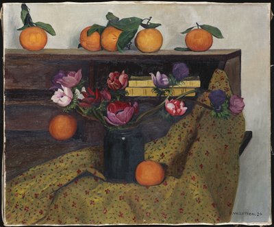 Anemonen en sinaasappels, 1924 door Felix Edouard Vallotton