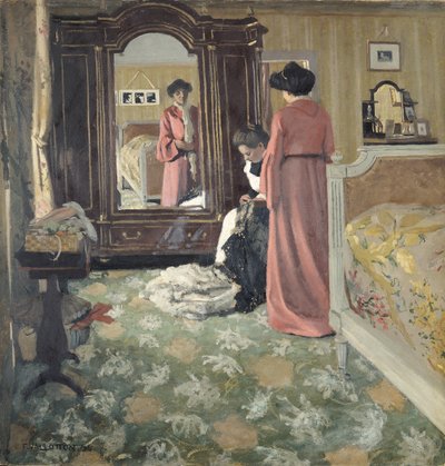 Interieur door Felix Edouard Vallotton