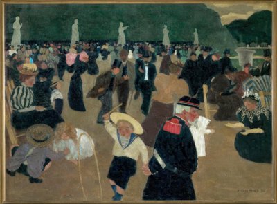 Jardin du Luxembourg door Felix Edouard Vallotton