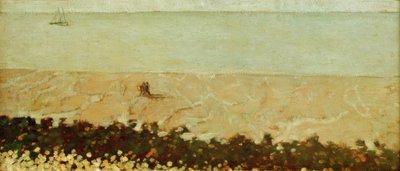 Het strand van Villerville door Felix Edouard Vallotton