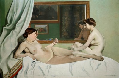 De rust van de modellen door Felix Edouard Vallotton