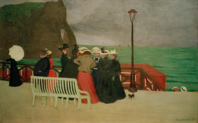 De planken bij Etretat door Felix Edouard Vallotton