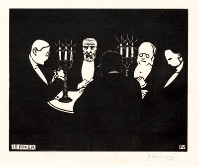 Poker, 1896 door Felix Edouard Vallotton