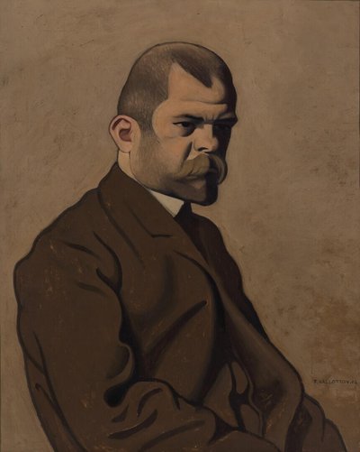 Portret van Ambroise Vollard 1865-1939, 1902 door Felix Edouard Vallotton