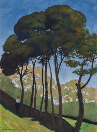 De grote bomen rond Honfleur, ca. 1909 (olieverf op doek) door Felix Edouard Vallotton
