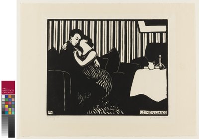 De Leugen, plaat één uit Intimacies door Felix Edouard Vallotton