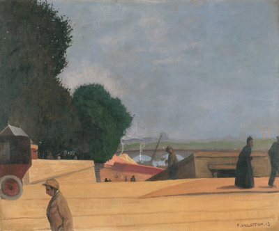 De ingang van de Alma brug door Felix Edouard Vallotton