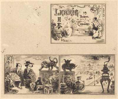 Adres van Labric, 1876 door Felix Hilaire Buhot