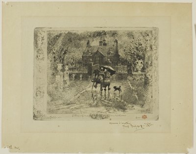Buurmannen op het platteland door Felix Hilaire Buhot