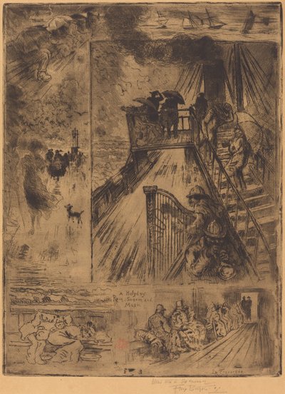De overtocht, 1879-1885 door Felix Hilaire Buhot