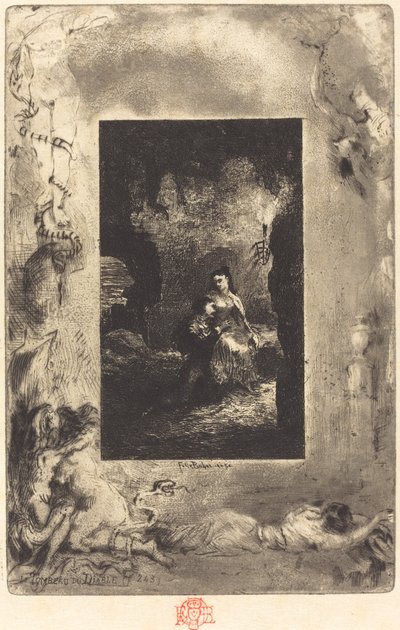 Le Tombeau du Diable, 1879-1880 door Felix Hilaire Buhot