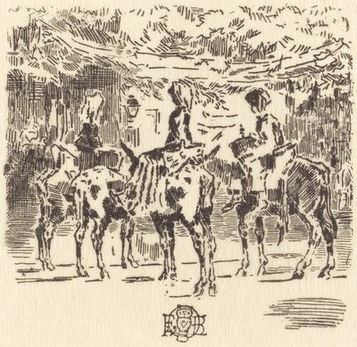 Les Petits Anes de Luchon, 1873 door Felix Hilaire Buhot