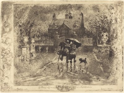 De buren van het platteland door Felix Hilaire Buhot