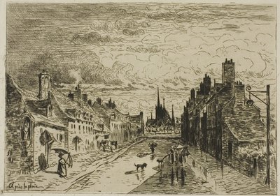 Mijn kleine stad door Felix Hilaire Buhot