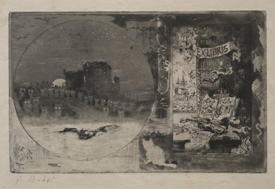 Het Kasteel van de Uilen, 1887 door Felix Hilaire Buhot