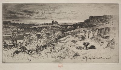 De Kapel Saint-Michel bij LEstre, 1881 door Felix Hilaire Buhot