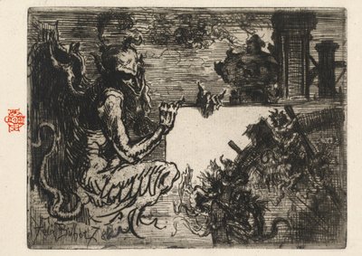 De Demon Drukker door Felix Hilaire Buhot