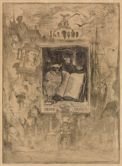 De Uil door Felix Hilaire Buhot