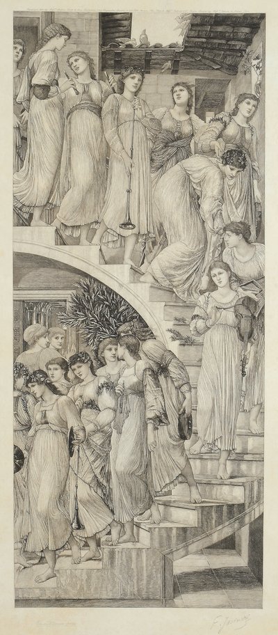 De gouden trappen, naar Sir Edward Coley Burne-Jones door Felix Jasinski