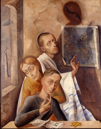 Zelfportret in Verstopplaats, 1944 door Felix Nussbaum