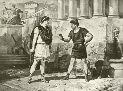 Komedie van Vergissingen. Acte I, Scene II (gravure) door Felix Octavius Carr Darley