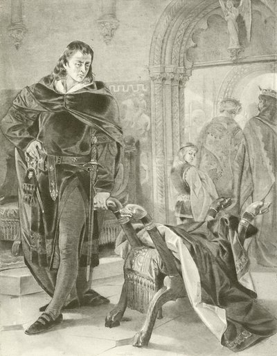 Hamlet. Acte I, Scène II door Felix Octavius Carr Darley